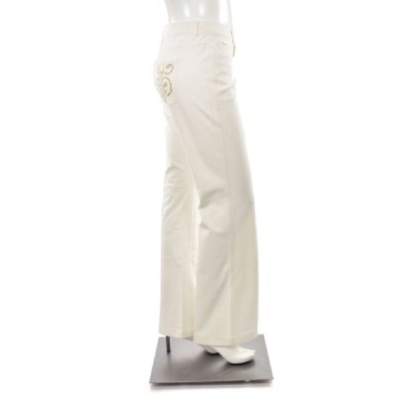 St. John Yellow Label Crystal Pocket in Jeans in White, size 8 New with tags - Picture 3 of 13